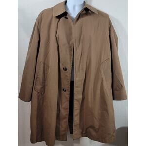Culwell  Sons Brown York Lined Trench Coach 42 Short Button Closure